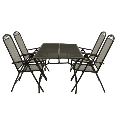 Garnitur CLASSIC 5-teilig, Streckmetall anthrazit