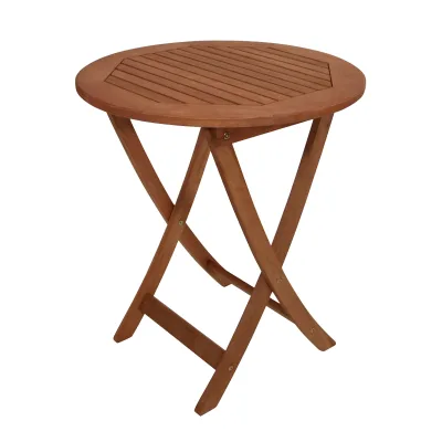 Klapptisch RIO 65cm rund, Eukalyptus geölt