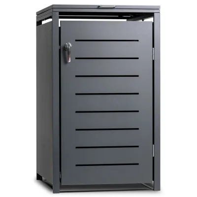 Mülltonnenbox KÖLN 68x80x116cm für Tonnen 120 und 240 Liter, Stahl anthrazit