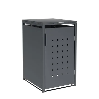 Mülltonnenbox TRIER 68x80x116cm für Tonnen 120 und 240 Liter, Stahl anthrazit