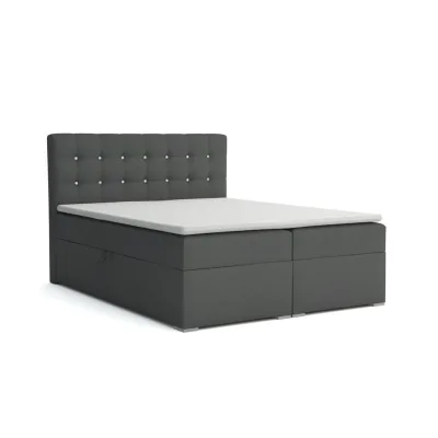 Deine Möbel 24 Boxbett Dunkelgrau 120x200 cm