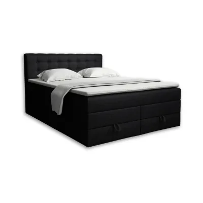 Deine Möbel 24 Boxspringbett Schwarz 200x200 cm
