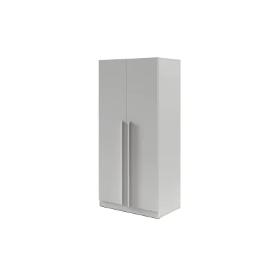 Deine Möbel 24 Drehtürenschrank Grau 100x210x61 cm