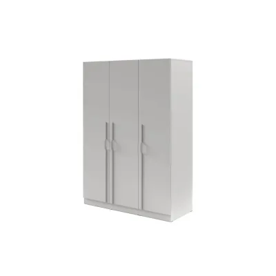 Deine Möbel 24 Drehtürenschrank Grau 150x210x61 cm