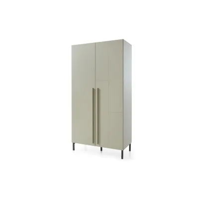 Deine Möbel 24 Kinderkleiderschrank Eukalyptusholz, Eiche, Schwarz 100x195x50 cm