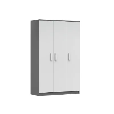 Deine Möbel 24 Kinderkleiderschrank Weiß, Grau 120x192x50 cm