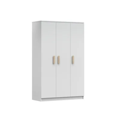Deine Möbel 24 Kinderkleiderschrank Weiß, Sonoma Eiche 120x192x50 cm