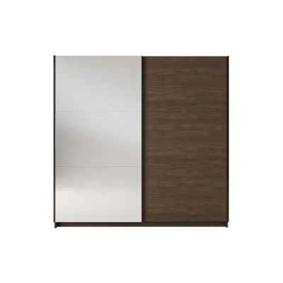 Deine Möbel 24 Schwebetürenschrank Nussbaum 201x59x207 cm