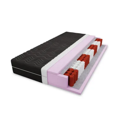 Deine Möbel 24 Taschenfederkernmatratze Schwarz 90x200 cm