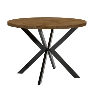 Dekori_Interiors Esstisch Dunkelbraun, Schwarz 110x77x160 cm