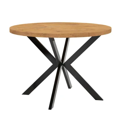 Dekori_Interiors Esstisch Hellbraun, Schwarz 110x77x210 cm