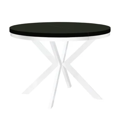 Dekori_Interiors Esstisch Schwarz, Weiß 100x77x150 cm