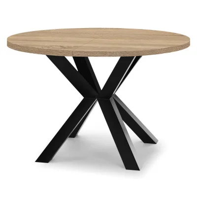 Dekori_Interiors Esstisch Sonoma Eiche, Schwarz 190x77x90 cm