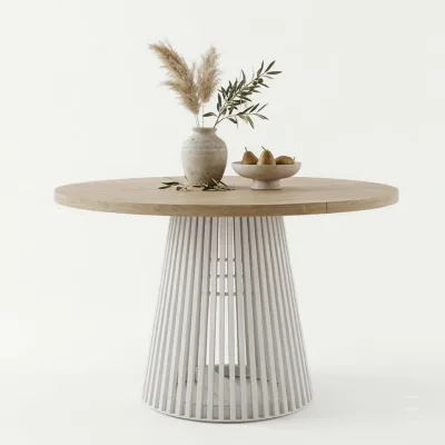 Dekori_Interiors Esstisch Sonoma Eiche, Weiß 110x77x210 cm