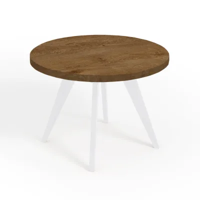 Dekori_Interiors Esstisch Weiß, Dunkelbraun 150x76x100 cm
