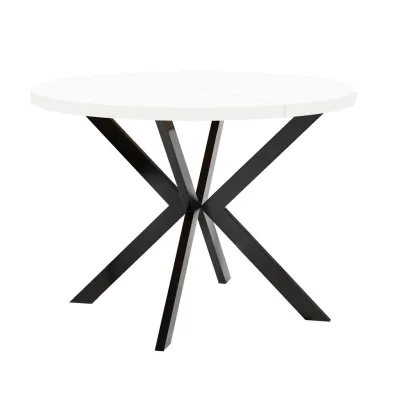 Dekori_Interiors Esstisch Weiß, Schwarz 90x77x190 cm