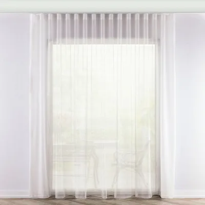 Dekoria Wellengardine Weiß 300x265 cm
