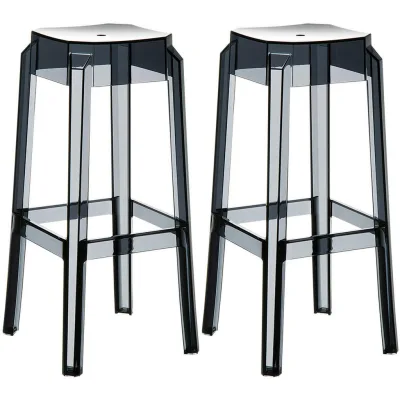 Deluke Barhocker Schwarz 36x75x36 cm