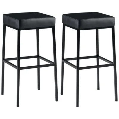 Deluke Barhocker Schwarz 37x78x37 cm