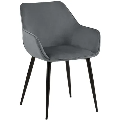 Deluke Esszimmerstuhl Dunkelgrau 52x82x63 cm