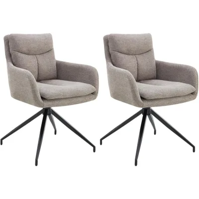 Deluke Esszimmerstuhl Taupe 57x83x62 cm