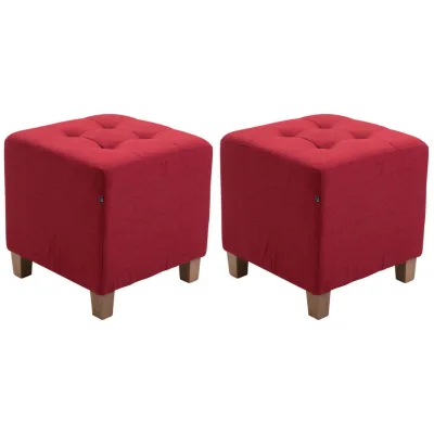 Deluke Sitzhocker Rot 45x46x45 cm