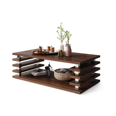 designimpex Couchtisch Nussbaum 120x40x60 cm