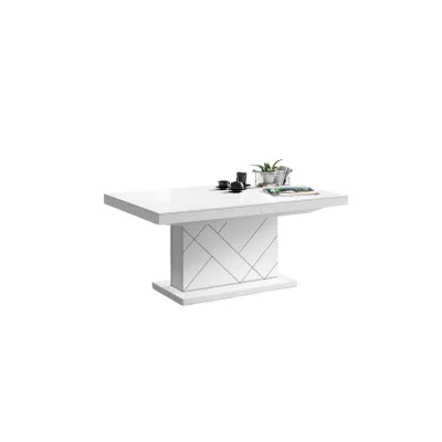 designimpex Couchtisch Weiß Hochglanz 120x55x75 cm