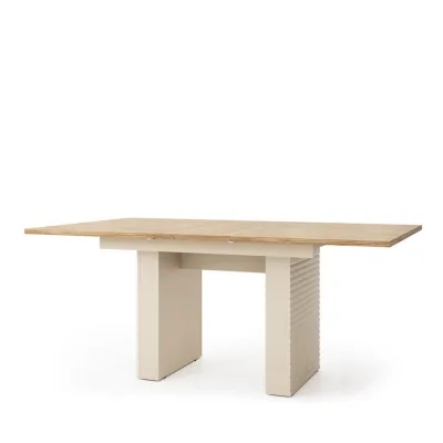 designimpex Esstisch Beige, Eiche 140x75x90 cm