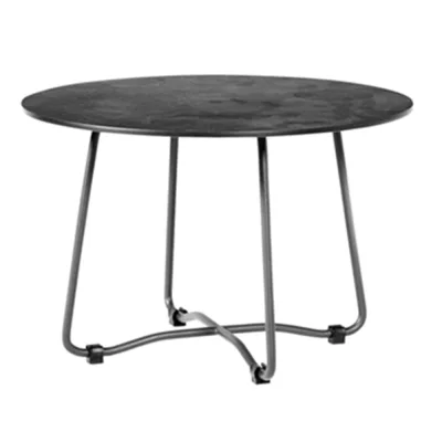 Diamond Garden Bristol Loungetisch Ø 53 cm x H: 35 cm - Edelstahl-Dunkelgrau/HPL 8mm - Granit Dunkel