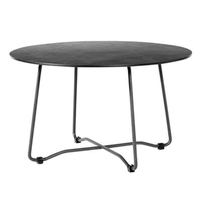Diamond Garden Bristol Loungetisch Ø 68 cm x H: 40 cm - Edelstahl-Dunkelgrau/HPL 8mm - Granit Dunkel