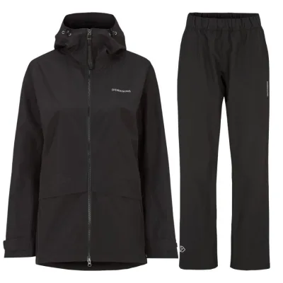Didriksons Nordic Regenanzug, Damen, schwarz