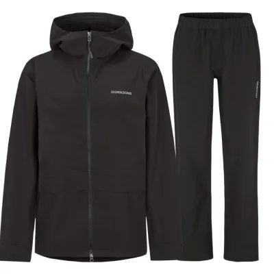 Didriksons Nordic Regenanzug, Herren, schwarz