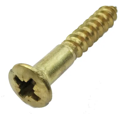 DIN 7995 Holzschrauben, 5 x 35 Messing blank, Linsensenkkopf Kreuzschlitz Pozidrive