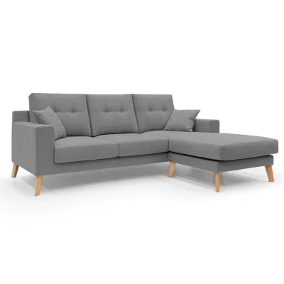 Divani.store Ecksofa Grau 237x91 cm
