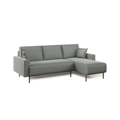 Divani.store Ecksofa Hellgrau 224x91 cm