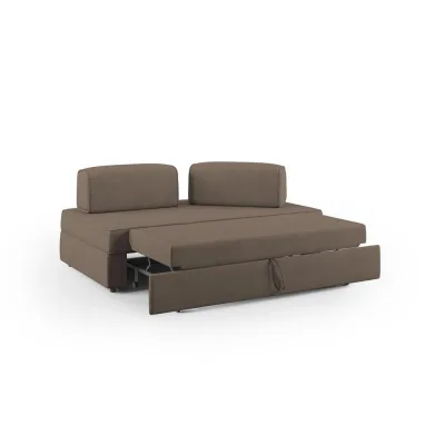 Divani.store Linearsofa Braun 180x42x105 cm