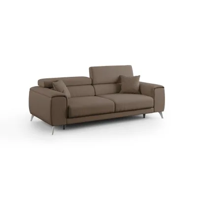 Divani.store Linearsofa Braun 185x73x102 cm