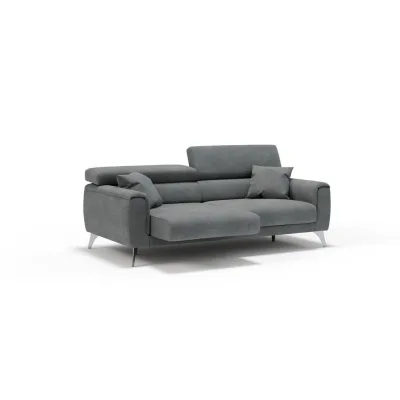 Divani.store Linearsofa Grau 199x73x102 cm