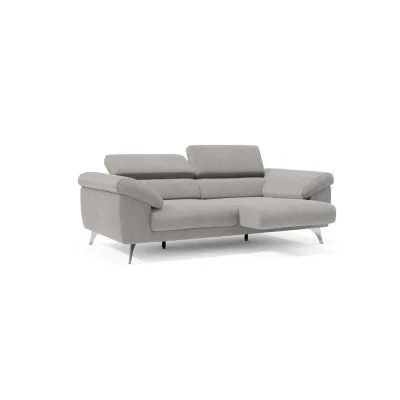 Divani.store Linearsofa Grau 213x76x102 cm