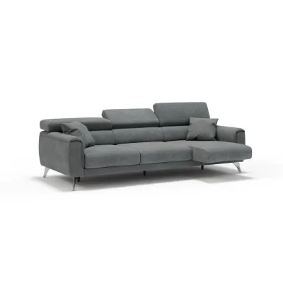 Divani.store Linearsofa Grau 244x73x102 cm