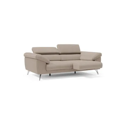 Divani.store Linearsofa Graubraun 213x76x102 cm