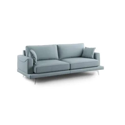 Divani.store Linearsofa Hellblau 218x88x93 cm