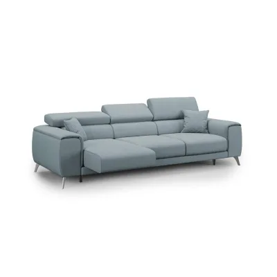 Divani.store Linearsofa Hellblau 260x74x102 cm