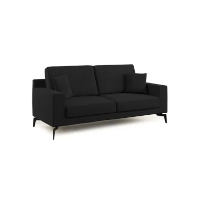 Divani.store Linearsofa Schwarz 166x95x91 cm