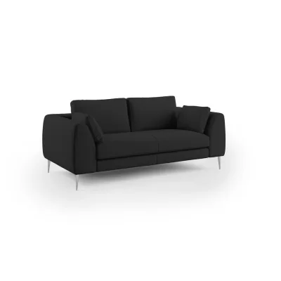 Divani.store Linearsofa Schwarz 196x86x102 cm