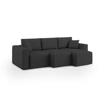 Divani.store Linearsofa Schwarz 245x86x99 cm