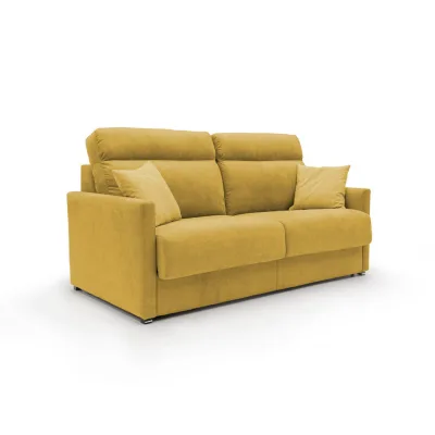 Divani.store Schlafsofa Gelb 196x102x97 cm