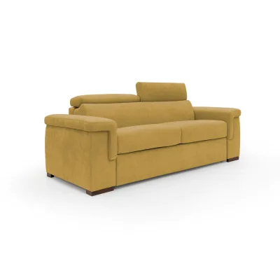 Divani.store Schlafsofa Gelb 220x100x95 cm