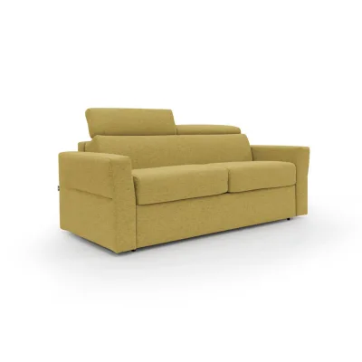 Divani.store Schlafsofa Gelb 220x100x95 cm